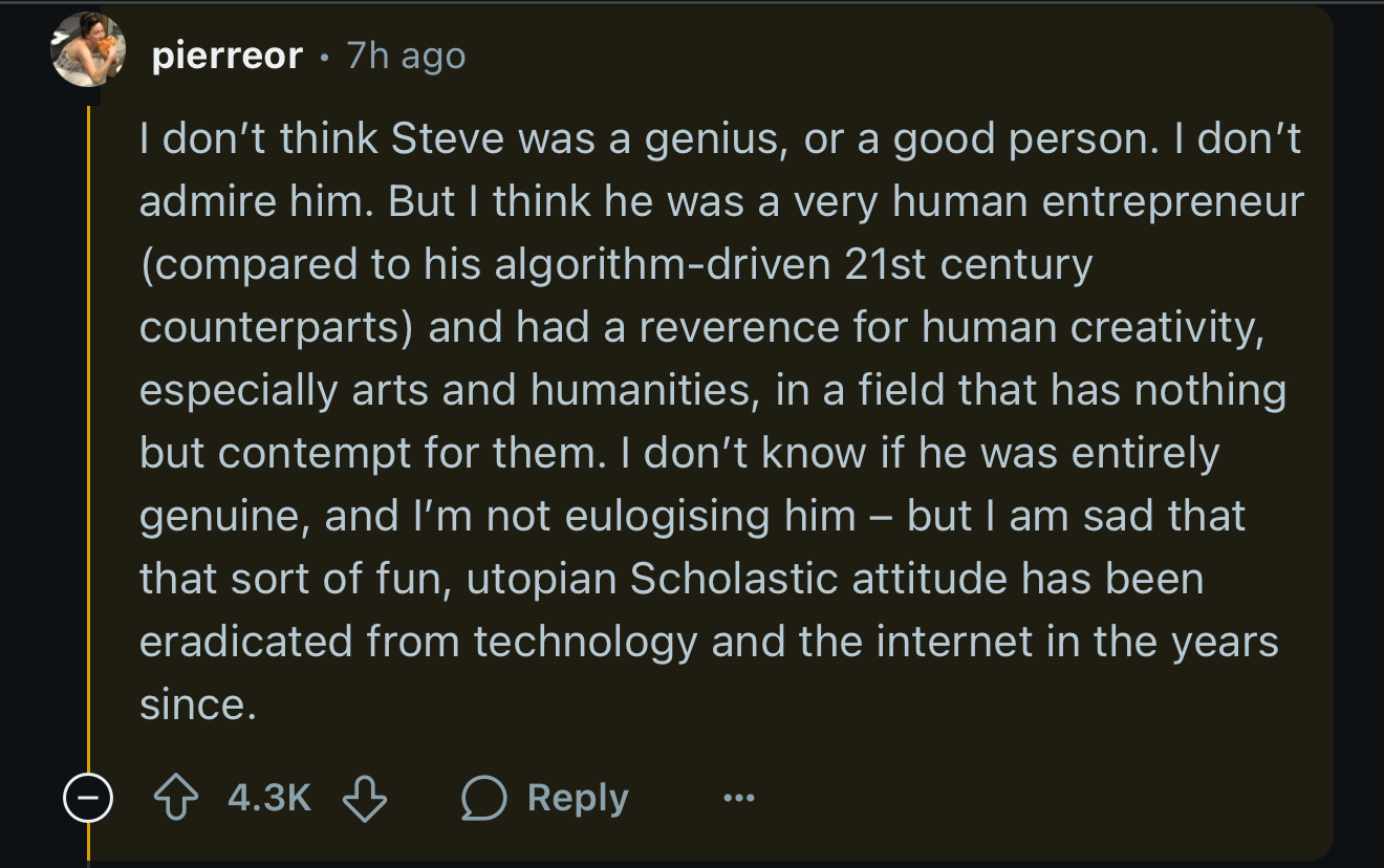 steve jobs' utopian scholastic attitude