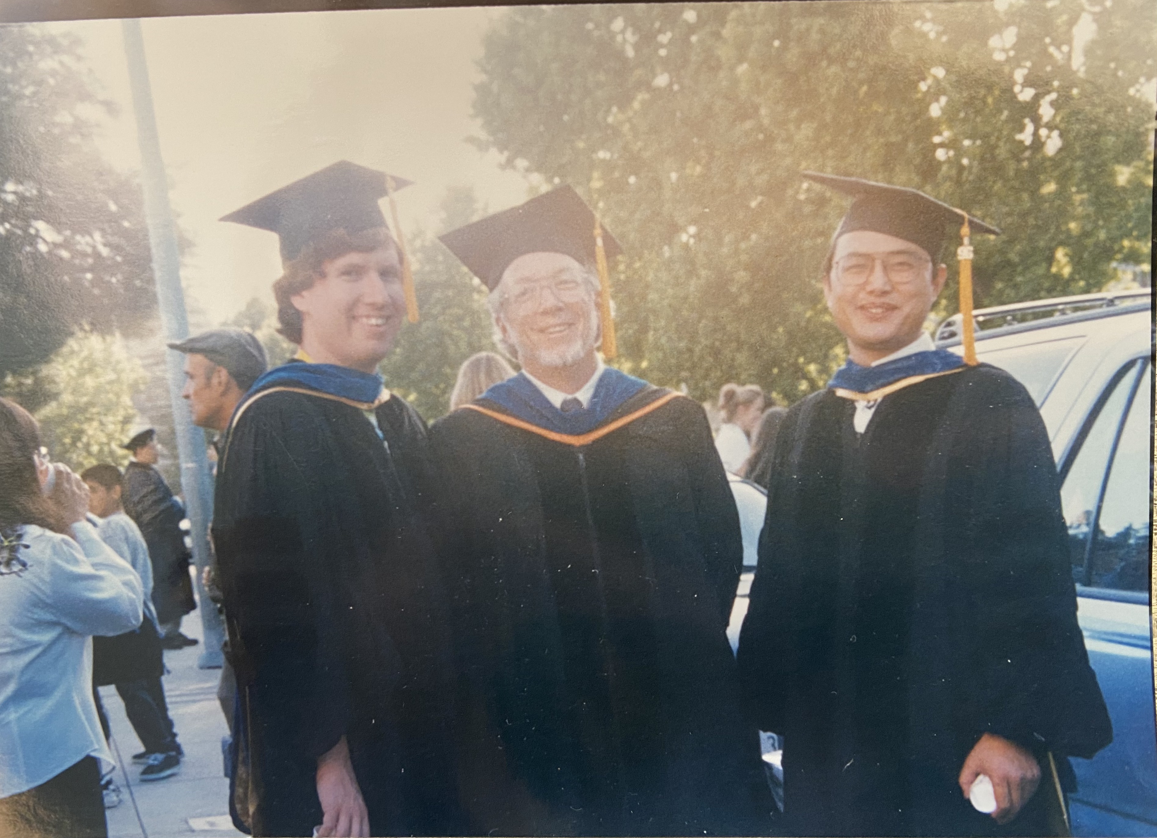 dad and prof coyne on graduation day